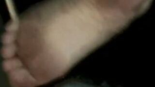 CUM ON HER OBSCENE SOLES - STROKING ON HER MESSY FEET