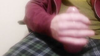 Swollen nuts full of cum leads an edging schlong to drain each drop of alluring sperm
