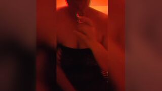 Red light, fishnet and plug.