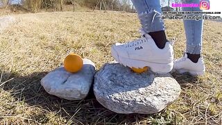 Fila Destrudor Shoeplay Nylon feet and Crush Trample Trailer Sneaker hotty Feet Shoeplay
