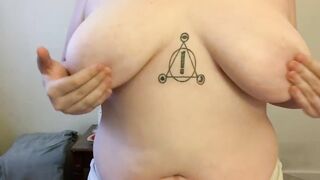 Topless boob play - ghost teats