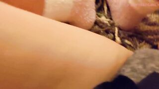 Fuzzy Socks Tease