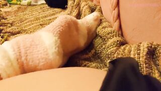 Fuzzy Socks Tease