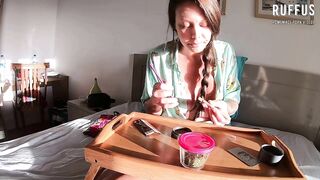 Concupiscent girlfriend whilst smokin' and masturbating - Ana Rothbard