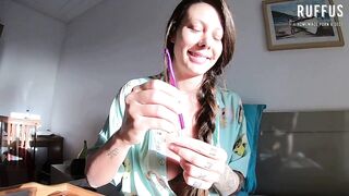 Concupiscent girlfriend whilst smokin' and masturbating - Ana Rothbard