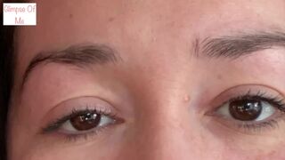 saying I LOVE U repeatedly with a close up of just my eyes for three mins - glimpseofme