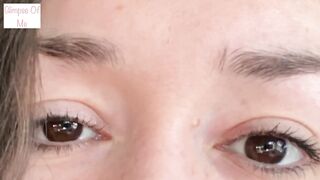saying I LOVE U repeatedly with a close up of just my eyes for three mins - glimpseofme