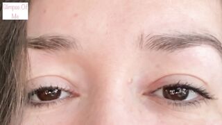 saying I LOVE U repeatedly with a close up of just my eyes for three mins - glimpseofme