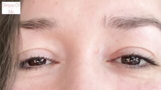 saying I LOVE U repeatedly with a close up of just my eyes for three mins - glimpseofme