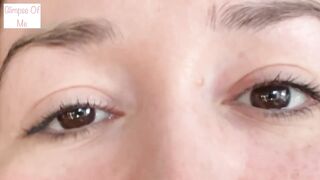saying I LOVE U repeatedly with a close up of just my eyes for three mins - glimpseofme