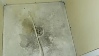 Mama let me pee in shower at an abandon cabin in the woods