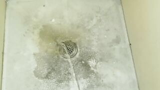 Mama let me pee in shower at an abandon cabin in the woods