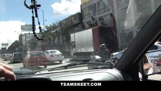 Colombian mami Marcela Diaz gets massive load on her corpulent lips