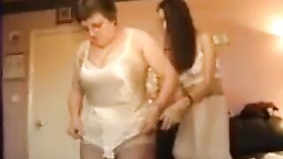 Buxom Woman in Her Big Girdles of Panties-1