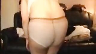 Buxom Woman in Her Big Girdles of Panties-1