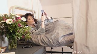 Teen caught masturbating by lesbian nurse and she gets pussy