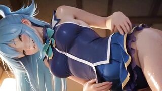 AI Waifus in sexy Underware Micro Bikinis Shiny Skin SFW Compilation