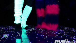 Ebony-light rainy night with Abigal Mac & Ava Addams
