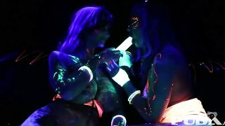 Ebony-light rainy night with Abigal Mac & Ava Addams