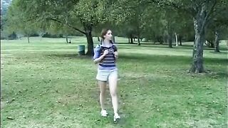 College beauty in pigtails blows and screws the janitor