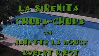 Hot golden-haired in swimming pool likes knob in booty