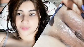 Lesbo cuties masturbates and touches her cunt