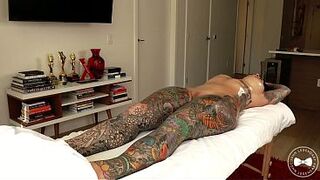 CONSTRICTED BODY LATIN CHICK BIANCA BAILEE GETS MASSAGE & BBC