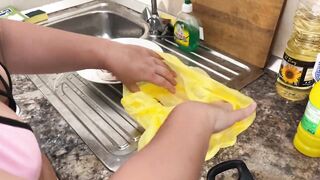 Zara Charm Striptease In Underware Making Lunch And Flashing Titties