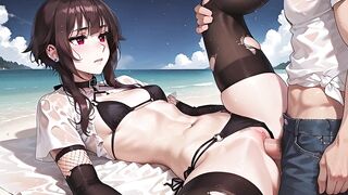 Megumin's 1st Anal Sex Whilst on Vacation in Ai Adaptation Konosuba
