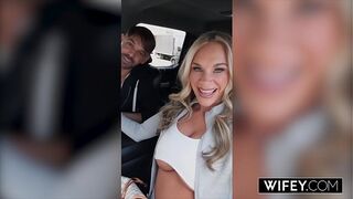 WIFEY Tattooed Golden-haired Hotwife wishes ebony weenie