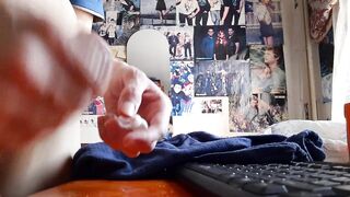 youthful teacher jerks off to porn