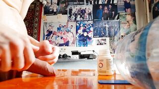 teen plays with admirable oil weenie
