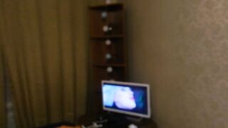 Masturbation after dance with a giant sex toy.Moist vagina.