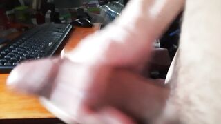 a youthful chap has his own fetish: this guy cums on honeys's garments
