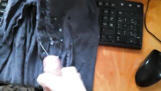a youthful chap has his own fetish: this guy cums on honeys's garments