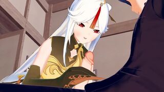 Ningguang from Genshin Impact lets u cum on her bazookas.