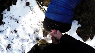 Polish teenage hotty wishes to suck me on a winter walk, ending up on her ebony jeans