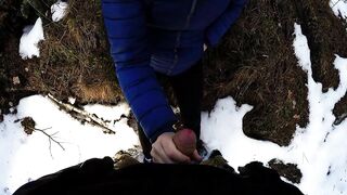 Polish teenage hotty wishes to suck me on a winter walk, ending up on her ebony jeans