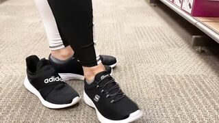 PUBLICLY TRYING ON SHOES IN TARGET