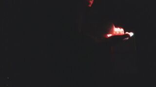 BunBuns 1st Undress Tease Using LED Gloves! (No Music)