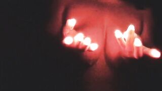 BunBuns 1st Undress Tease Using LED Gloves! (No Music)