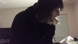 BunBuns 1st Undress Tease Using LED Gloves! (No Music)