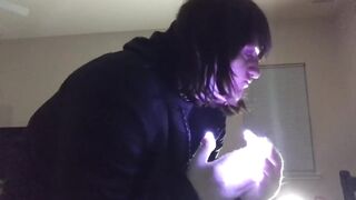 BunBuns 1st Undress Tease Using LED Gloves! (No Music)