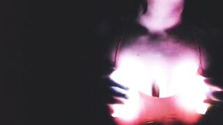 BunBuns 1st Undress Tease Using LED Gloves! (No Music)