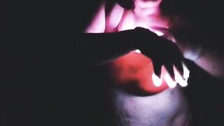 BunBuns 1st Undress Tease Using LED Gloves! (No Music)