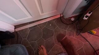 Shy Dude Gets An Erection and Can't Open The Door POV