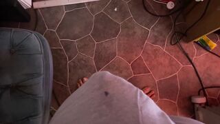 Shy Dude Gets An Erection and Can't Open The Door POV
