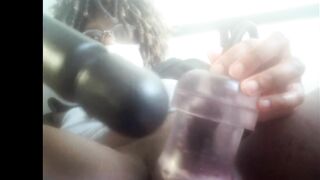 BIZARRE CLOSE-UP 4-INCH MEGA CLITORIS PUMP, JERK AND CUM [Livestreamed]