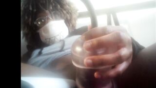 BIZARRE CLOSE-UP 4-INCH MEGA CLITORIS PUMP, JERK AND CUM [Livestreamed]