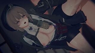 [Beauties' Frontline two] - Cheyanne "TACTICAL BREACH" (Tied T-Doll & POV Sandwich double penetration) (4K/60FPS) - (Tactical Doll Lesson)